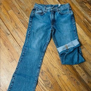 Vintage Lucky Brand 91 Relaxed Fit Dungarees Jeans womans Sz 10/30 Made In USA